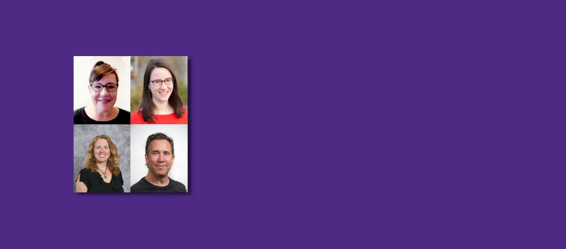 image of Dr. Nell O'Rourke, Dr. Betsy DiSalvo, Dr. Mark Guzdial, and Dr. Tiffany Barnes