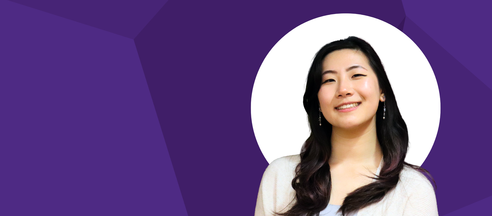 banner with a headshot of Connie Chau